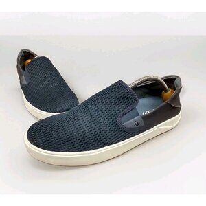 OluKai Lae'ahi Men's Loafer Sneaker Mesh Size 11 Navy Blue Slip On Flat